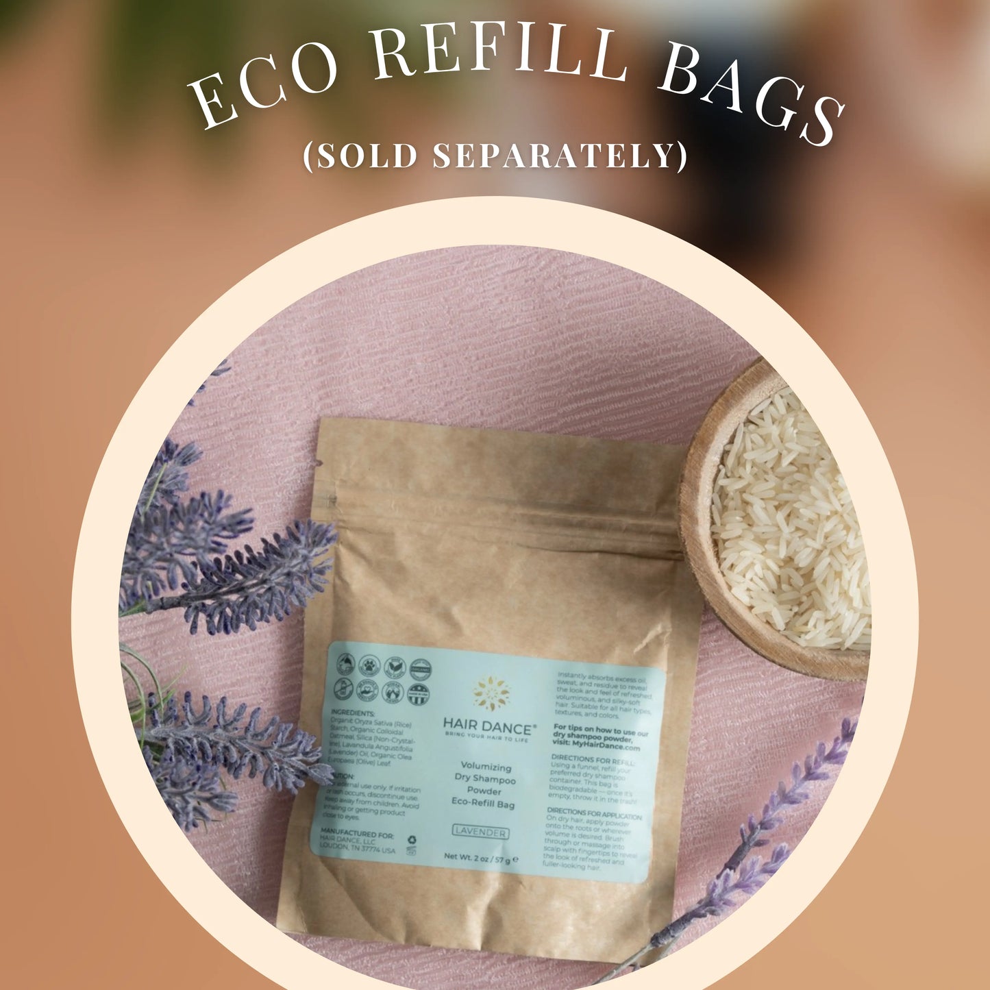 Dry Shampoo Powder (Non-Aerosol Spray) | Natural & Organic | Made in USA | Jumbo Size Hair Dance