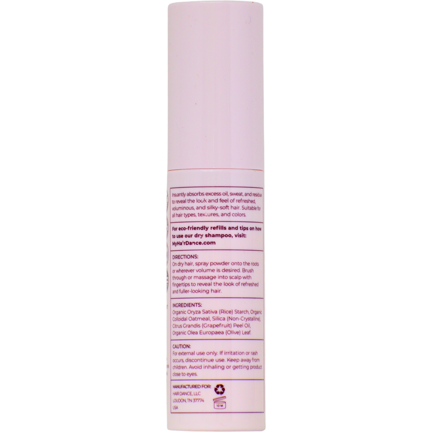 Grapefruit Dry Shampoo Powder (Non-Aerosol Spray) | Natural & Organic Ingredients | Made in USA
