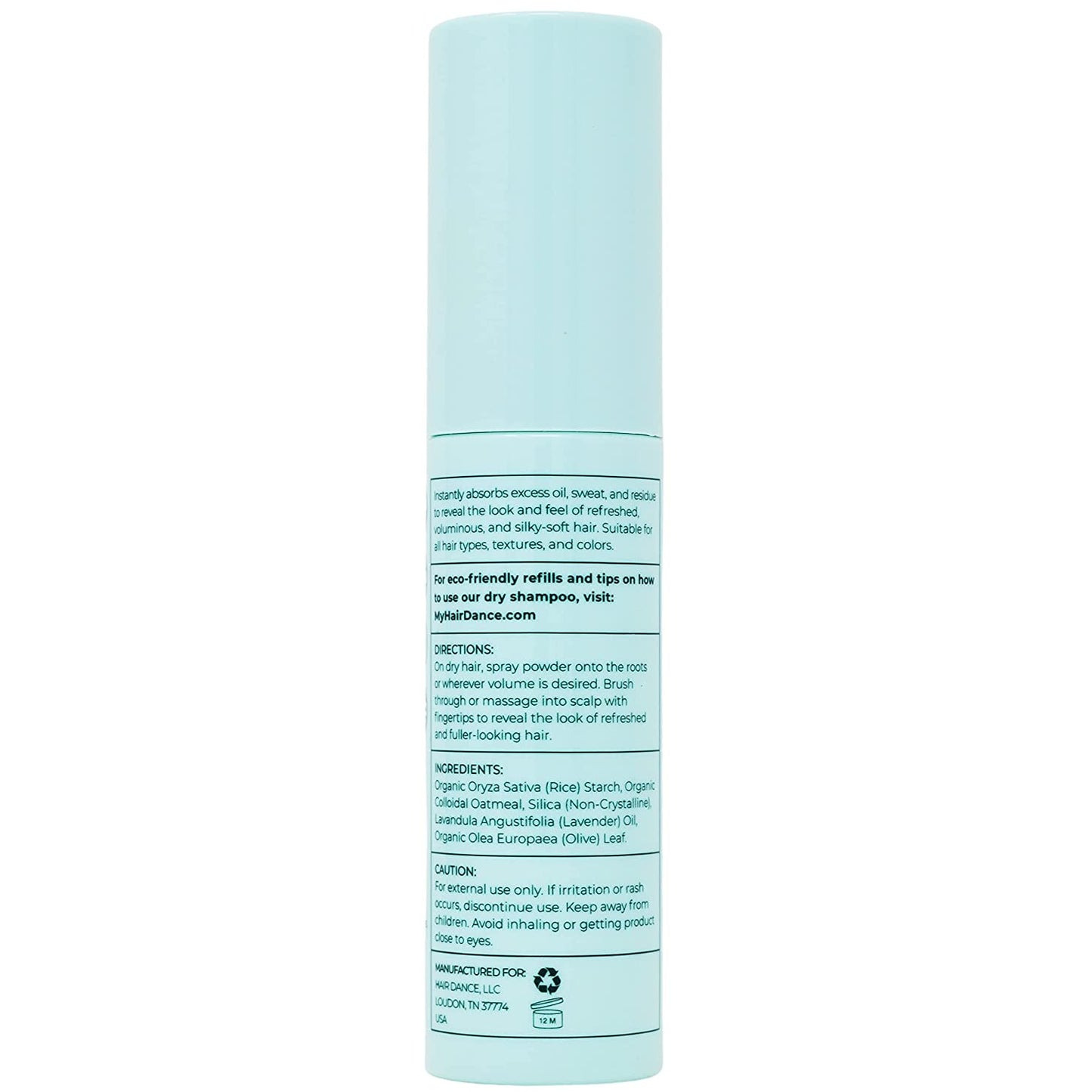 NEW Dry Shampoo Powder | Non-Aerosol, Organic Ingredients, Refillable Bottle, Volumizing Spray Applicator in Lavender - 0.8 oz