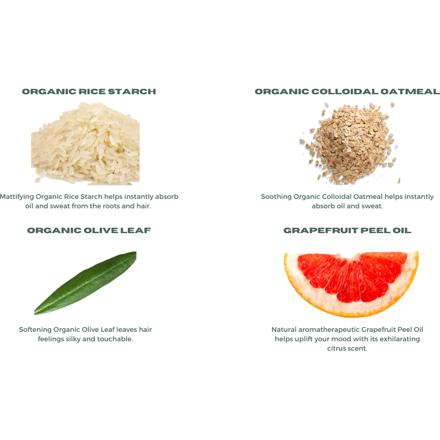 Volumizing Dry Shampoo Powder in Grapefruit 2 oz. - Organic Ingredients