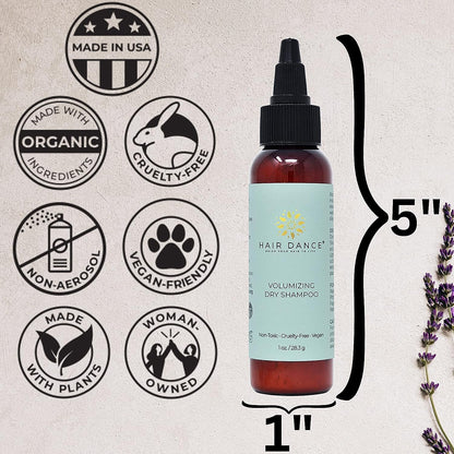 Volumizing Dry Shampoo Powder in Lavender 1 oz. - Organic Ingredients