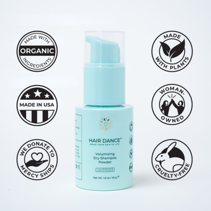 Dry Shampoo Powder (Non-Aerosol Spray) | Natural & Organic | Made in USA | Jumbo Size