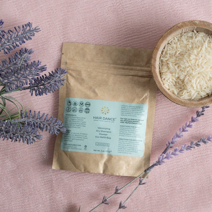 Dry Shampoo Eco-Refill Bag in Lavender (2 oz) | Natural & Organic Ingredients | Made in USA